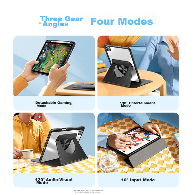 Чехол UGREEN для iPad Pro 11 дюймов M5 2025 магнитный поворотный съемный с автосном - изображение 5
