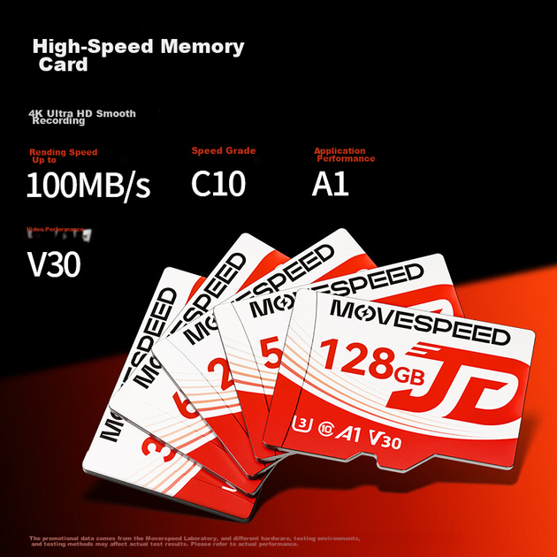 Карта памяти MOVE SPEED JOY microSD 128 ГБ U3 V30 A1 C10 - Фото 6 Карта памяти MOVE SPEED JOY microSD 128 ГБ U3 V30 A1 C10 - изображение 6