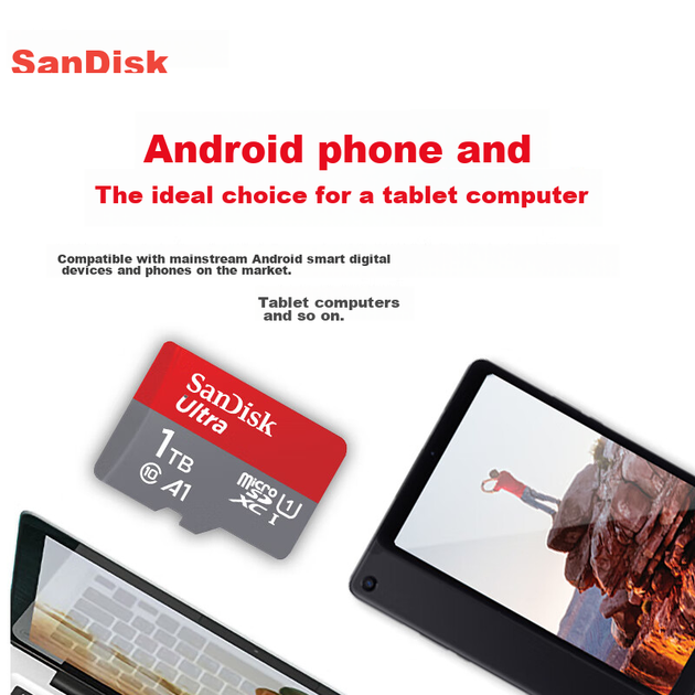Карта памяти SanDisk 1 ТБ microSD A1 U1 C10 Extreme, скорость чтения 150 МБ/с, для телефонов, планшетов, консолей - изображение 7
