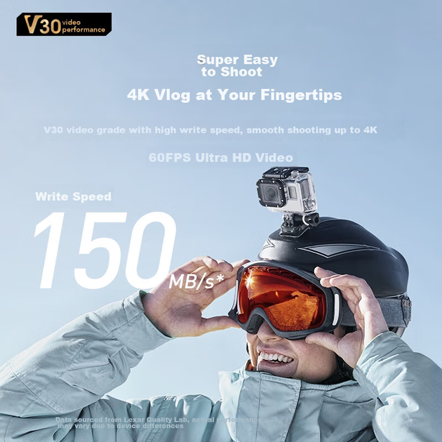 Карта памяти Lexar TF (MicroSD) 256 ГБ, V30 4K, скорость чтения 205 МБ/с, официально рекомендована для DJI Pocket 4P, карта памяти Stone Luna (SILVER PLUS) - изображение 10