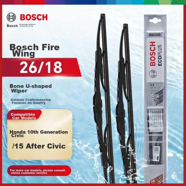 Щетки стеклоочистителя BOSCH 26/18 дюймов для Honda Civic 10 поколения от 2015 года, 2 шт - изображение 5