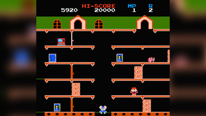 Игра RMC Famicom Dendy Mappy 90х TV Game Английская Версия Только Картридж Б/У - изображение 3