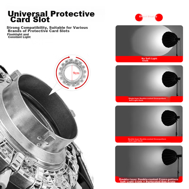 Beiyang 65cm Lantern Softbox, аксессуар для фотосъемки в виде светового шара, софтбокс, студийный аксессуар, портативный складной софтбокс для прямых трансляций Baorong с прорезью для карт, световой бокс для софтбола - изображение 10
