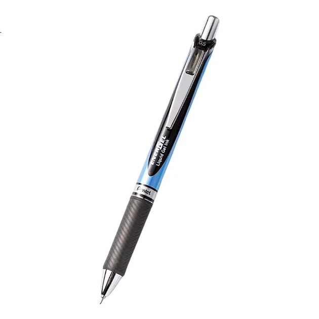 Ручки гелеві Pentel BLN75 0.5 мм з висувним стрижнем, сині, швидковисихаючі, 6 шт - Фото 3 Ручки гелеві Pentel BLN75 0.5 мм з висувним стрижнем, сині, швидковисихаючі, 6 шт - зображення 3