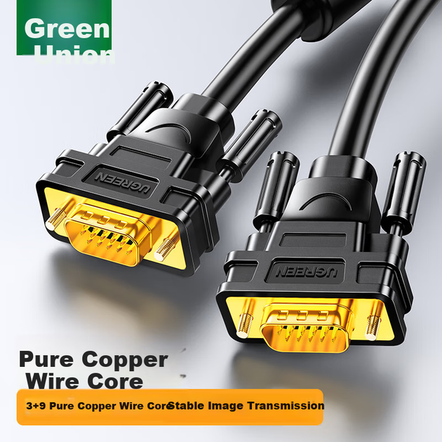 Кабель Ugreen 11636 VGA - VGA 1080P 30 м - Фото 2 Кабель Ugreen 11636 VGA - VGA 1080P 30 м - зображення 2