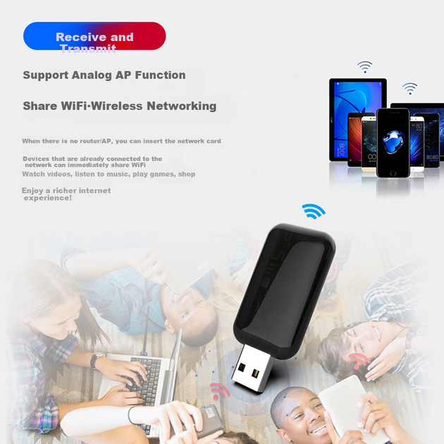 EDUP EP-AC1681 1200M Двухдиапазонный USB беспроводной сетевой адаптер Bluetooth-адаптер, Wi-Fi-приемник для компьютера, совместимый с настольными компьютерами и ноутбуками - изображение 7