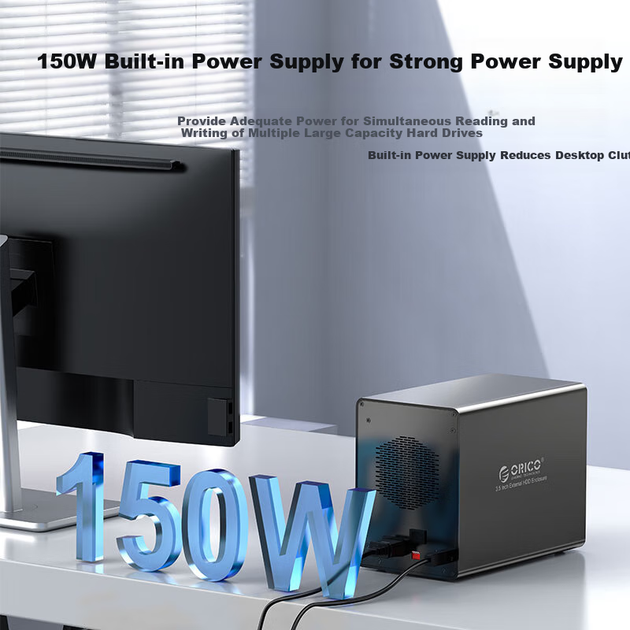 Корпус ORICO 9548U3 для 4 жестких дисков 3.5 дюйма с USB 3.0 алюминиевый - изображение 4