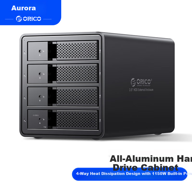 Корпус ORICO 9548U3 для 4 жестких дисков 3.5 дюйма с USB 3.0 алюминиевый - изображение 2
