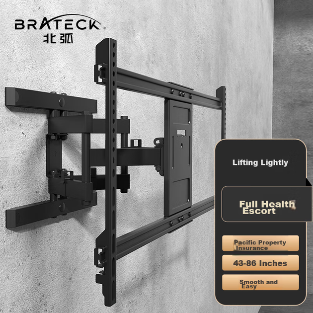 Кронштейн для настенного крепления телевизора Brateck, 43-90 дюймов, выдвижной, поворотный, модель X60-846 - изображение 4