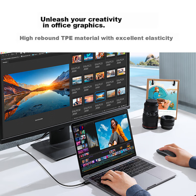 Кабель UGREEN Type-C — DisplayPort 1.2, 1.5 м, вывод 4K 60 Гц и 2K 144 Гц, совместим с Thunderbolt 4 и 5 - изображение 9