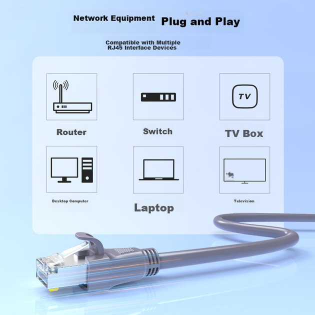 Патч-корд Choseal CT600A Cat 6 екранований 1 Гбіт/с 20 м Сірий (CT600AT20) - Фото 7 Патч-корд Choseal CT600A Cat 6 екранований 1 Гбіт/с 20 м Сірий (CT600AT20) - зображення 7