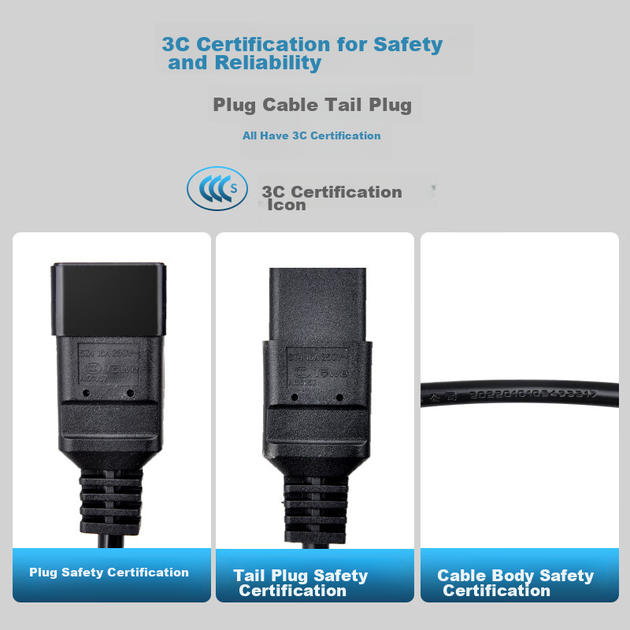 Кабель питания TOWE TW-F-C19/C20 IEC-C19 - IEC-C20 16 А 3 м - изображение 3