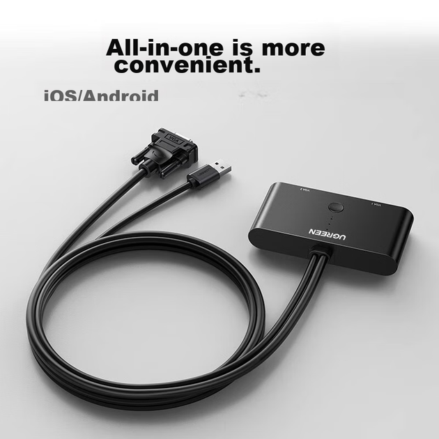 Відеокомутатор UGREEN 30711 VGA 2 входи/1 вихід - зображення 9