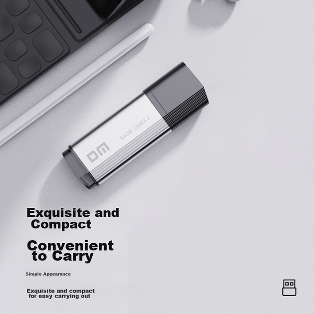Флеш-накопичувач DM Daimai 64 ГБ USB 3.2 Gen 1, металевий PD196, комп'ютерний флеш-накопичувач, автомобільний високошвидкісний накопичувач, USB-накопичувач для торгів та тендерів - зображення 9
