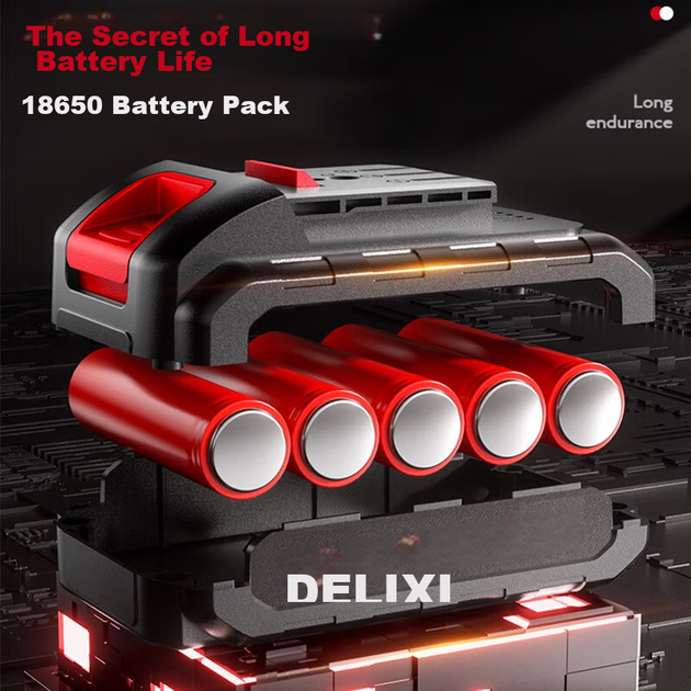Аккумуляторная дрель DELIXI ELECTRIC, многофункциональная, бытовая, литиевый аккумулятор, шуруповерт - изображение 4