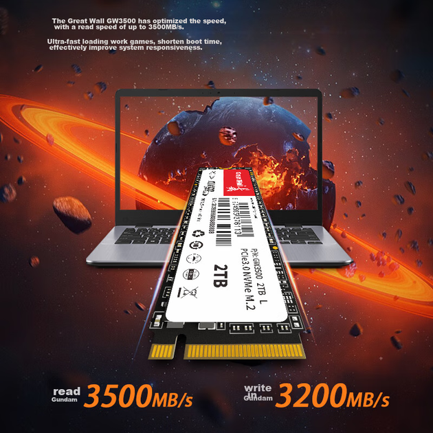 SSD диск Great Wall GW3500 1TB M.2 NVMe PCIe 3.0 x4 TLC - Фото 5 SSD диск Great Wall GW3500 1TB M.2 NVMe PCIe 3.0 x4 TLC - изображение 5