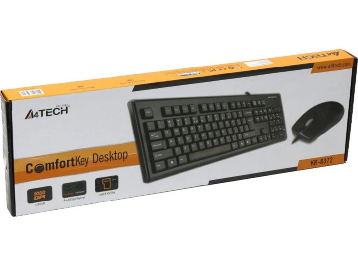 Клавиатура+мышь A4tech KR-8372 USB Black - Фото 5 Клавиатура+мышь A4tech KR-8372 USB Black - изображение 5
