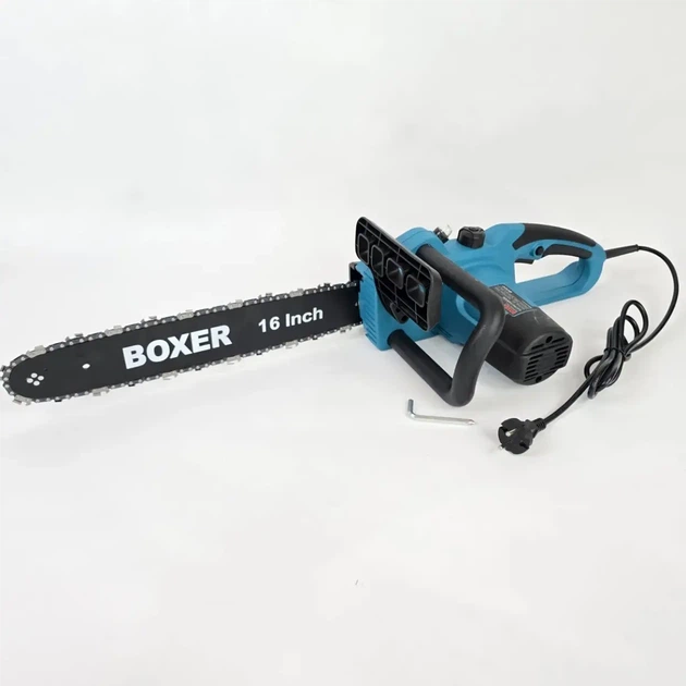Електропила мережева Boxer BX 3306 2200 Вт шина 40 см автоматичне змащення ланцюга металева для розпилювання деревини заготівлі дров обрізання дерев і господарських робіт - Фото 7 Електропила мережева Boxer BX 3306 2200 Вт шина 40 см автоматичне змащення ланцюга металева для розпилювання деревини заготівлі дров обрізання дерев і господарських робіт - зображення 7