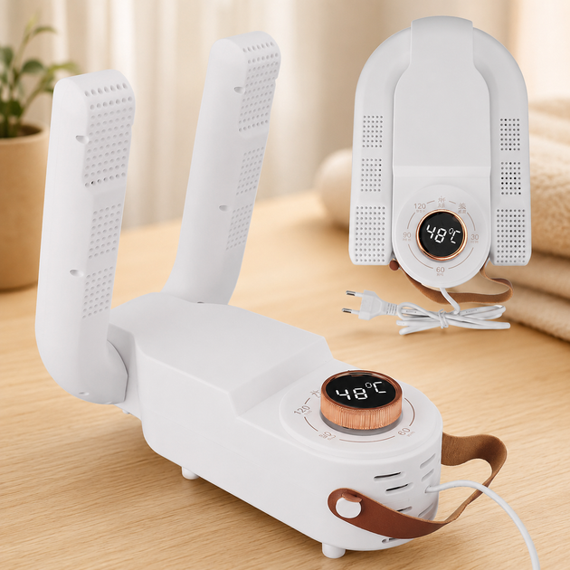 Електрична ультрафіолетова сушарка для взуття Shoe Dryer з таймером 30–120 хвилин нагріванням до 48 °C для кросівок черевиків рукавичок і шкарпеток - Фото 3 Електрична ультрафіолетова сушарка для взуття Shoe Dryer з таймером 30–120 хвилин нагріванням до 48 °C для кросівок черевиків рукавичок і шкарпеток - зображення 3