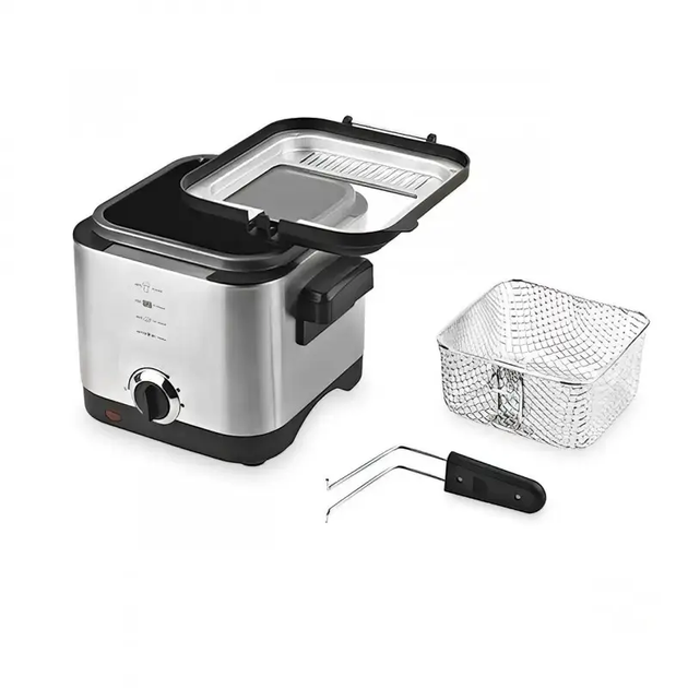 Аэро фритюрница для дома Air Fryer Crownberg CB 5542 крылышки, наггетсы, пончики на 1,5 л 1200 Вт - Фото 3 Аэро фритюрница для дома Air Fryer Crownberg CB 5542 крылышки, наггетсы, пончики на 1,5 л 1200 Вт - изображение 3