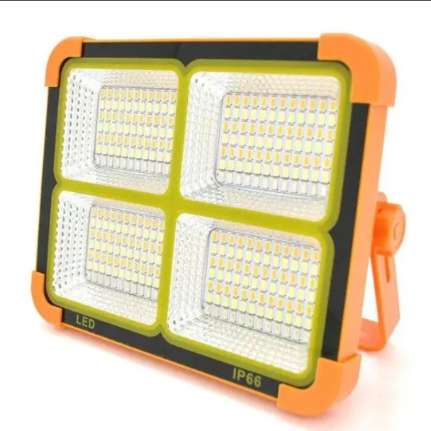 Аккумуляторный светодиодный прожектор Solar LED 100W с солнечной панелью 2400 мАч USB для дома кемпинга и туризма - изображение 2