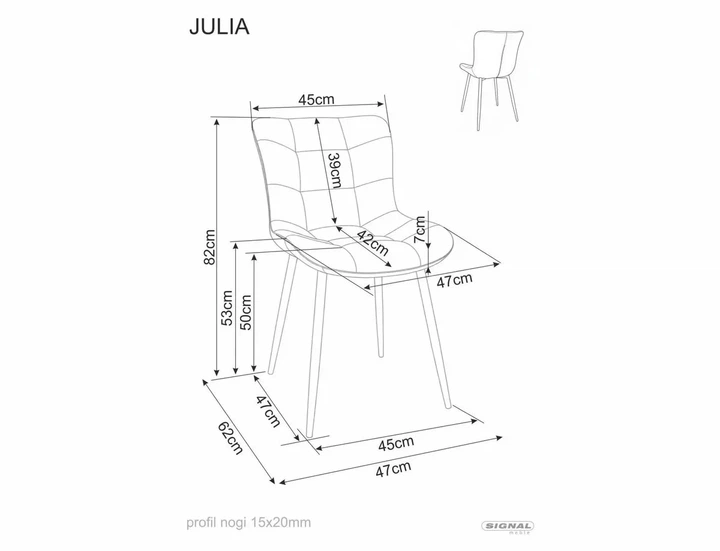 Стул JULIA черный каркас капучино 40 ткань Brego металл - изображение 4