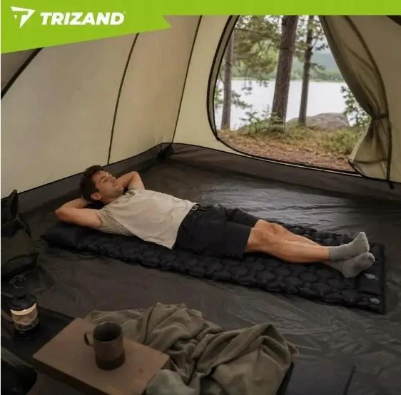 Матрац карематтуристичний самонадувний Trizand 27682 190×60 см із вбудованою ножною помпою та чохлом - зображення 10