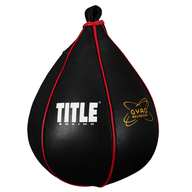 Пневмогруша боксерська TITLE Boxing Gyro Balanced Leather Speed Bag Black / M - изображение 2