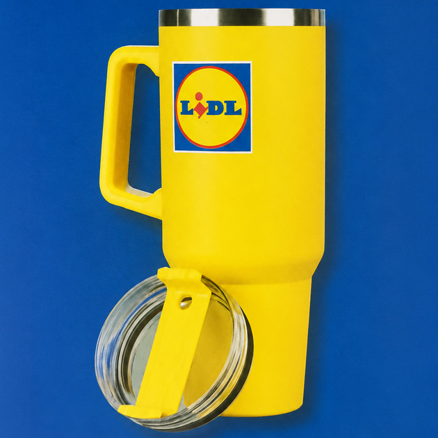 Изотермическая кружка Lidl HG12790B с ручкой и трубочкой 1.2 л Yellow (3_08536) - изображение 5