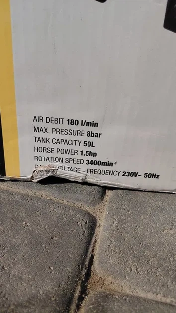 Безоливний компресор 1100 Вт Powerplus POWX1751 50 л 8 бар 180 л/хв шланг 5 м - зображення 7