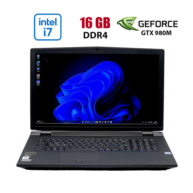 Ігровий ноутбук Sager X95 P770DM / 17.3" (1920x1200) IPS / Intel Core i7-6700K (4 (8) ядер по 4.00 - 4.2 GHz) / 16 GB DDR4 / 120 GB SSD + 1000 GB HDD / nVidia GeForce GTX 980M, 8 GB GDDR5, 256-bit / WebCam б/в - Фото 1 Ігровий ноутбук Sager X95 P770DM / 17.3" (1920x1200) IPS / Intel Core i7-6700K (4 (8) ядер по 4.00 - 4.2 GHz) / 16 GB DDR4 / 120 GB SSD + 1000 GB HDD / nVidia GeForce GTX 980M, 8 GB GDDR5, 256-bit / WebCam б/в - зображення 1