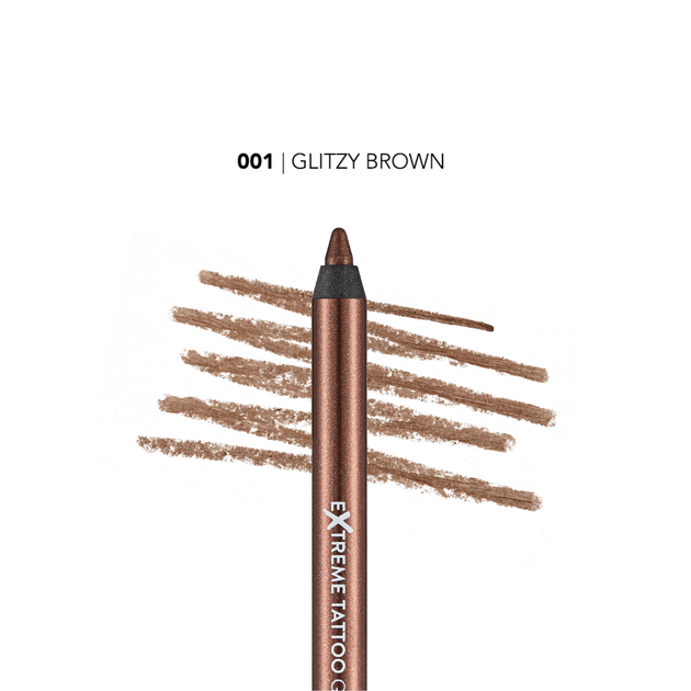 Гелевий олівець для очей Flormar Extreme Tattoo Gel Pencil, 01 Glitzy Brown Бронзовий - Фото 2 Гелевий олівець для очей Flormar Extreme Tattoo Gel Pencil, 01 Glitzy Brown Бронзовий - зображення 2