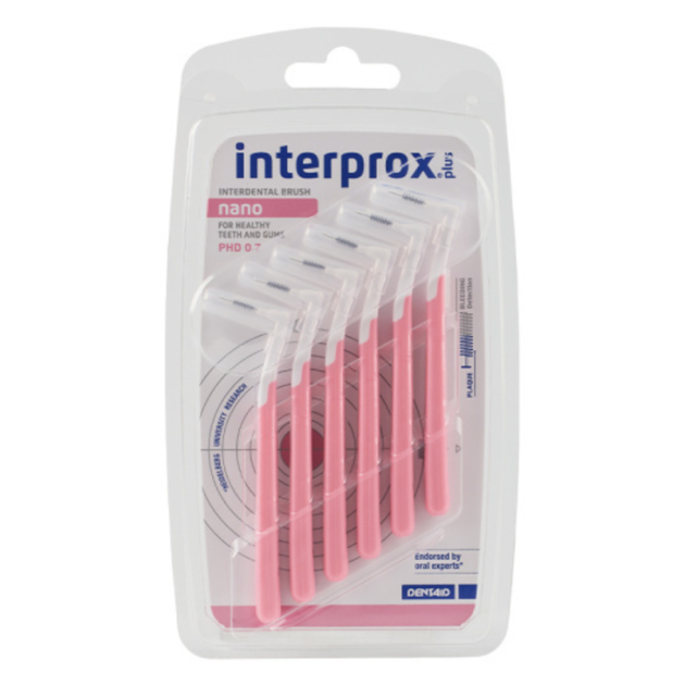 Щітка міжзубна INTERPROX PLUS 2G NANO, 0.7 мм, 6 шт. - Фото 1 Щітка міжзубна INTERPROX PLUS 2G NANO, 0.7 мм, 6 шт. - изображение 1