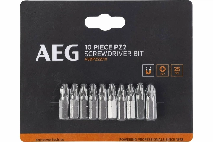 Бита AEG ASDPZ22510, PZ2, 25мм (10шт) (4932479522) - Фото 1 Бита AEG ASDPZ22510, PZ2, 25мм (10шт) (4932479522) - изображение 1