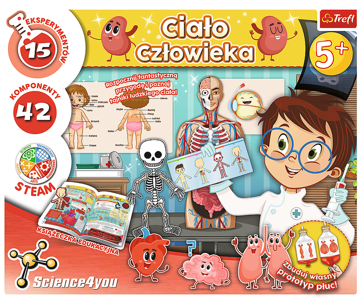 Zestaw do eksperymentów naukowych Trefl Science 4 You Ciało człowieka (61531) (5900511615319) - obraz 4