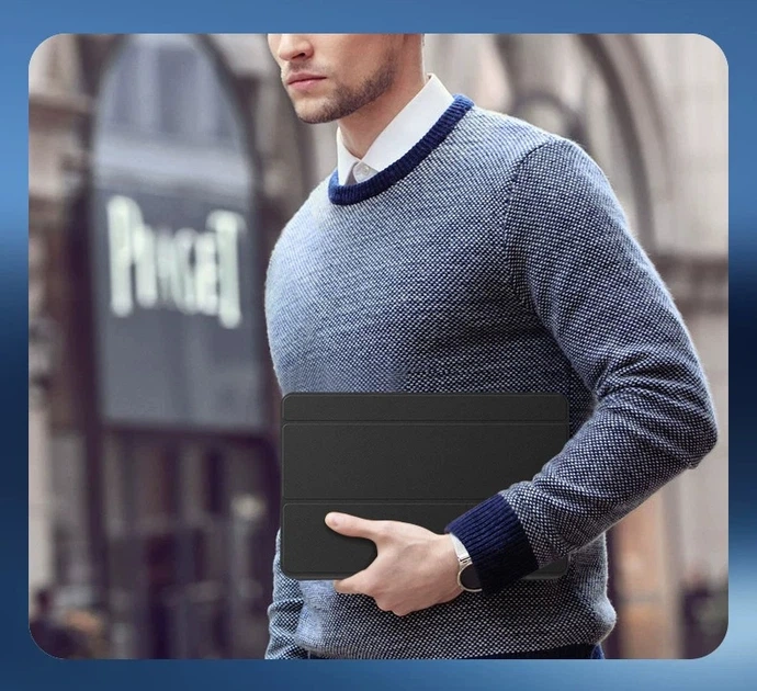 Чохол Leather Smart Flip з підставкою та автосном для Xiaomi Redmi Pad 2 9.7" / Poco Pad C1 9.7" 2026 (Чорний) - зображення 2