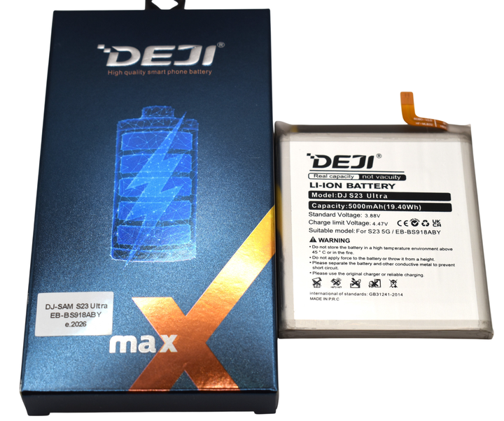 Аккумулятор для Samsung Galaxy S23 Ultra SM-S918 EB-BS918ABY 5000 mAh Deji - Фото 1 Аккумулятор для Samsung Galaxy S23 Ultra SM-S918 EB-BS918ABY 5000 mAh Deji - изображение 1