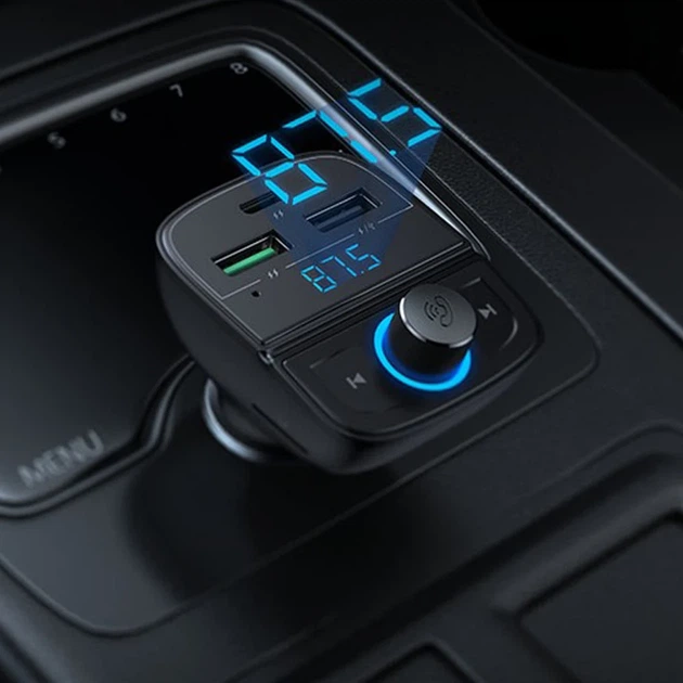 FM-трансмітер UGREEN CD229 Bluetooth 5.0 з зарядним пристроєм 31,5W чорний - зображення 5