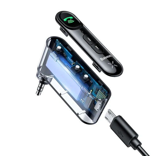 Bluetooth-ресивер Baseus BSBA-02 AUX 3.5 мм беспроводной черный - Фото 6 Bluetooth-ресивер Baseus BSBA-02 AUX 3.5 мм беспроводной черный - изображение 6