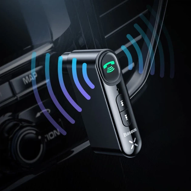 Bluetooth-ресивер Baseus BSBA-02 AUX 3.5 мм беспроводной черный - Фото 8 Bluetooth-ресивер Baseus BSBA-02 AUX 3.5 мм беспроводной черный - изображение 8
