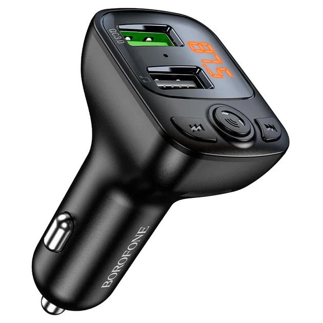 FM-трансмиттер BOROFONE BC41 Eminency Bluetooth 5.0 QC3.0 18W Чёрный - Фото 3 FM-трансмиттер BOROFONE BC41 Eminency Bluetooth 5.0 QC3.0 18W Чёрный - изображение 3