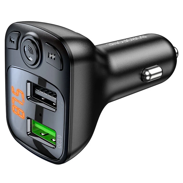 FM-трансмиттер BOROFONE BC41 Eminency Bluetooth 5.0 QC3.0 18W Чёрный - Фото 6 FM-трансмиттер BOROFONE BC41 Eminency Bluetooth 5.0 QC3.0 18W Чёрный - изображение 6