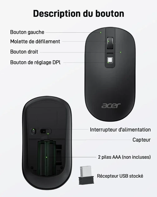 Компьютерная беспроводная мышь Acer - изображение 2