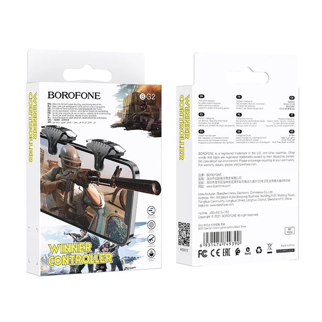 Геймпад-триггер BOROFONE BG2 Spartan беспроводной Bluetooth черный - Фото 2 Геймпад-триггер BOROFONE BG2 Spartan беспроводной Bluetooth черный - изображение 2
