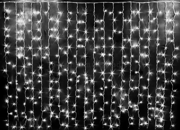 Гірлянда-штора світлодіодна 200 LED 3х2 м + Пульт + USB - Фото 5 Гірлянда-штора світлодіодна 200 LED 3х2 м + Пульт + USB - зображення 5