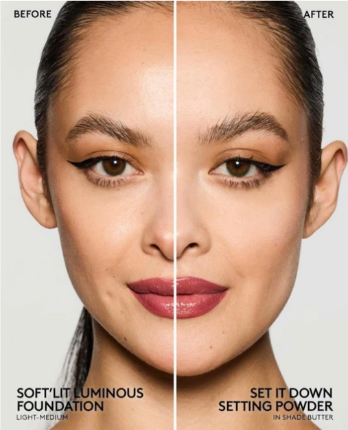 Фіксуюча пудра Fenty Beauty Set It Down Superfine Blurring Setting Powder (Butter 03) 15 g - Фото 2 Фіксуюча пудра Fenty Beauty Set It Down Superfine Blurring Setting Powder (Butter 03) 15 g - изображение 2