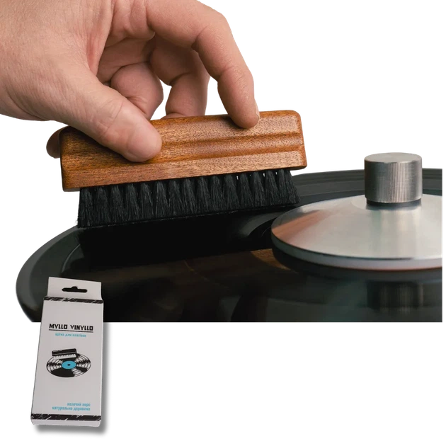 Щітка для вінілових платівок Myllo Vinyllo Record Brush з антистатичним ворсом + 3 серветки - зображення 6
