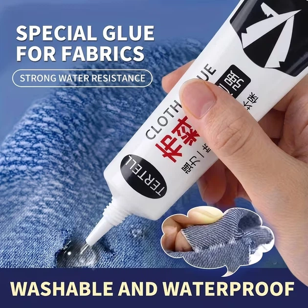 Багатофункціональний клей-гель для тканини та шкіри TERTELL Cloth Glue (60 мл) — прозорий водостійкий рiдкий клей для ремонту одягу, взуття, меблевої оббивки, куртки, сумок та автокрісел - изображение 2