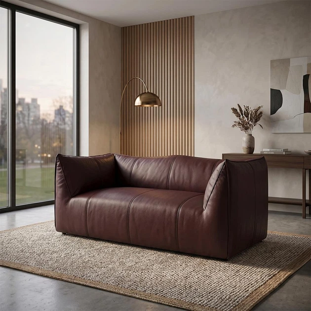 Диван Lotos 172×87×82 см екошкіра Chocolate Brown - зображення 5