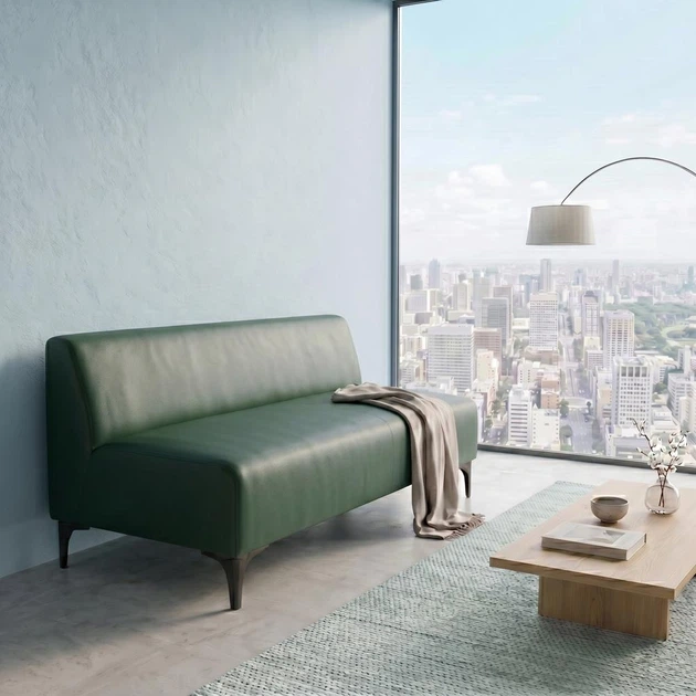 Диван Oliver 140×70×75 см екошкіра Soft Green - зображення 4